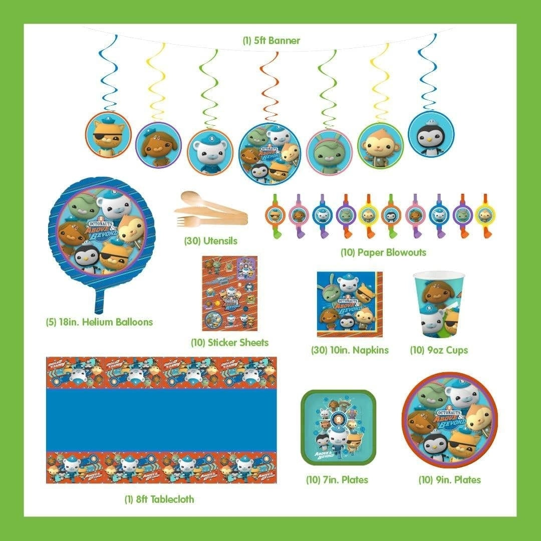 Mighty Mojo Octonauts Above and Beyond Party Kit 100+ pcs Balloons Decorations