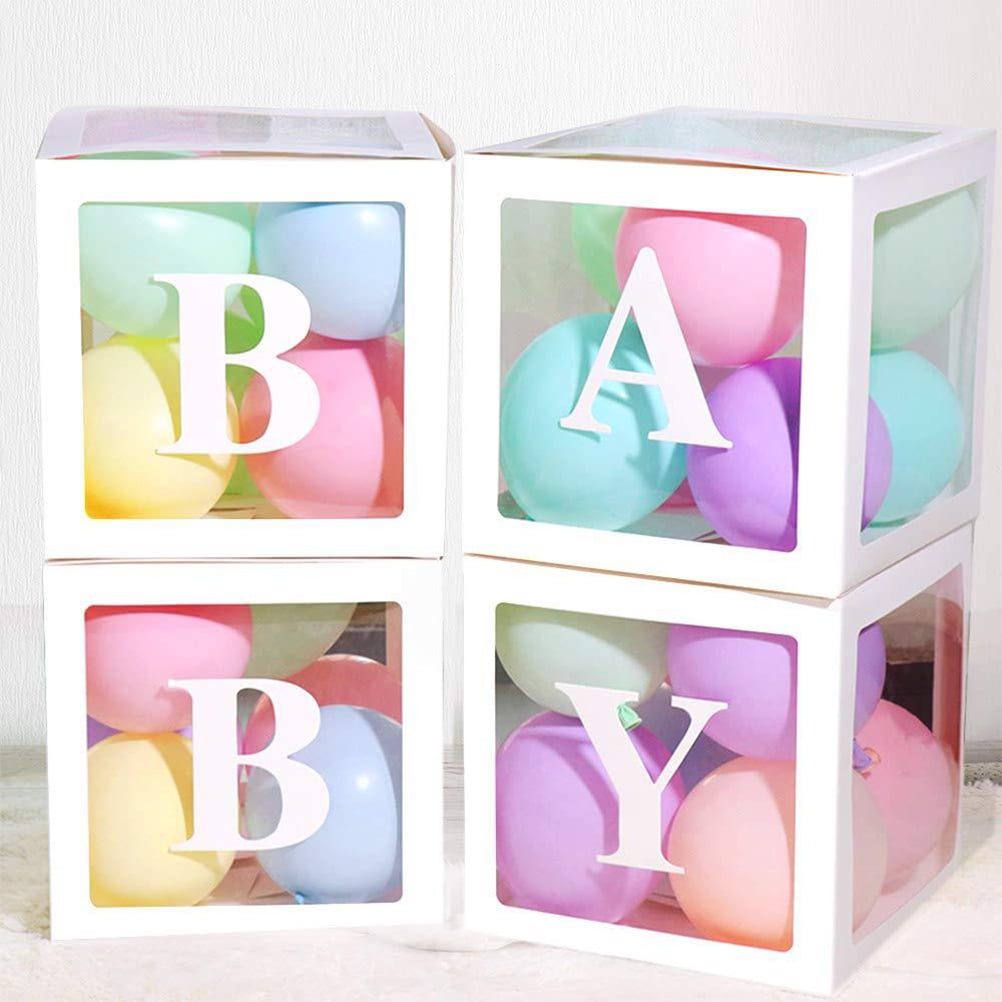 Eeristq 4PCS Creative Transparent Balloons Box Party Decorative Balloons Box Exquisite Balloons Arch Bridge Accessories Without Balloons for Valentine Day White