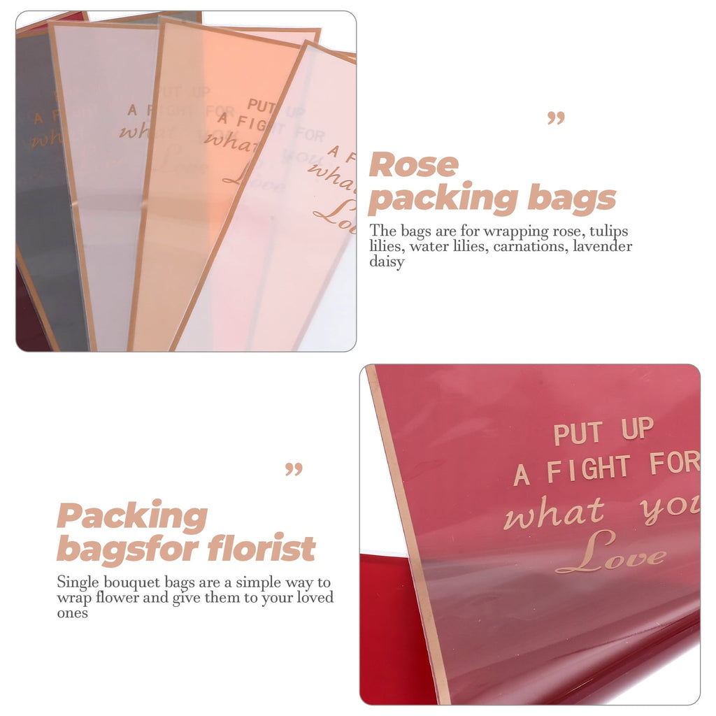 Raindrops  150 Pcs Boxes Transparent Flower Wrapping Paper Bouquet Bag Professional Bags