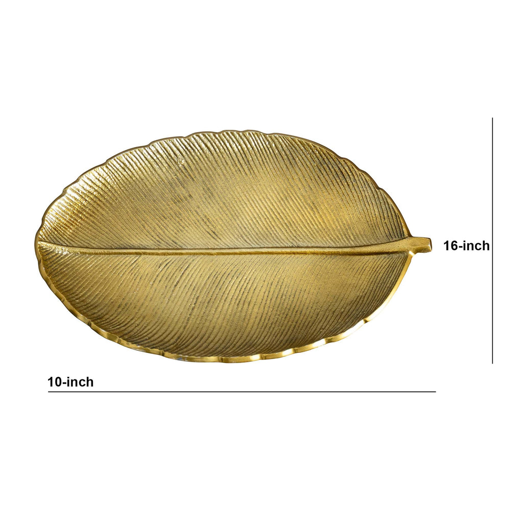 Nearly Natural 16in. Gold Leaf Decorative Accent Tray