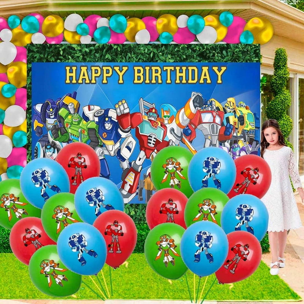 Transformer Party Supplies Plates Decorations Birthday Cake Topper Banner Decor Backdrop Balloons