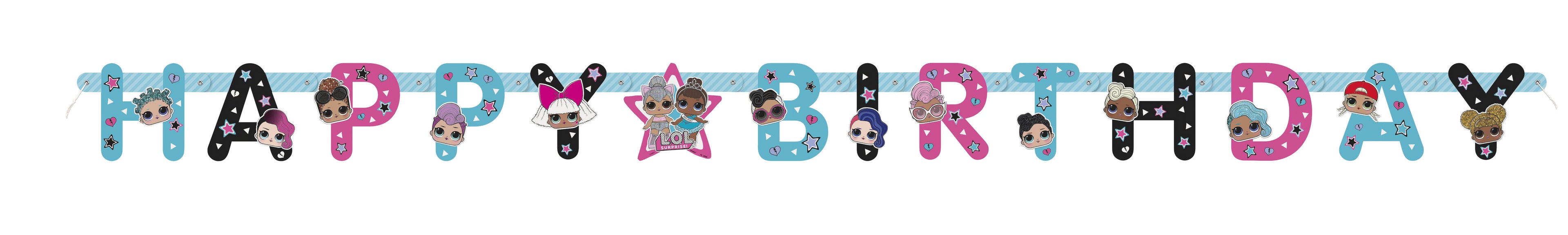 Unique LOL Birthday Party Kit, Supplies for 16 Guests, Includes Balloons, Plates, Napkins