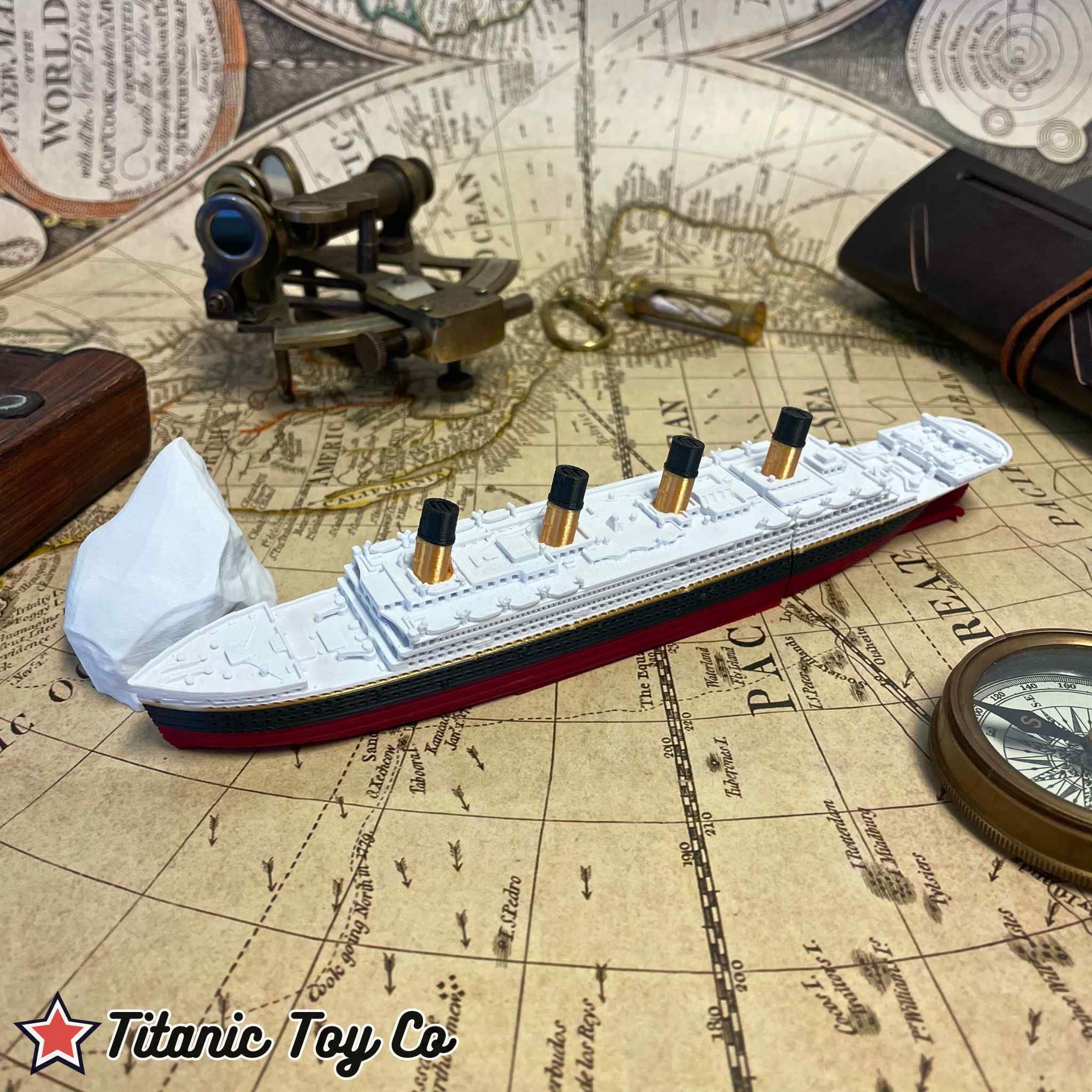 Split In Half Titanic Bath Boat And Pool Toy,Break In Half RMS Titanic Toys For Kids, Historically Accurate Breakable Titanic Toy, Titanic Ship, Titanic Cake Topper