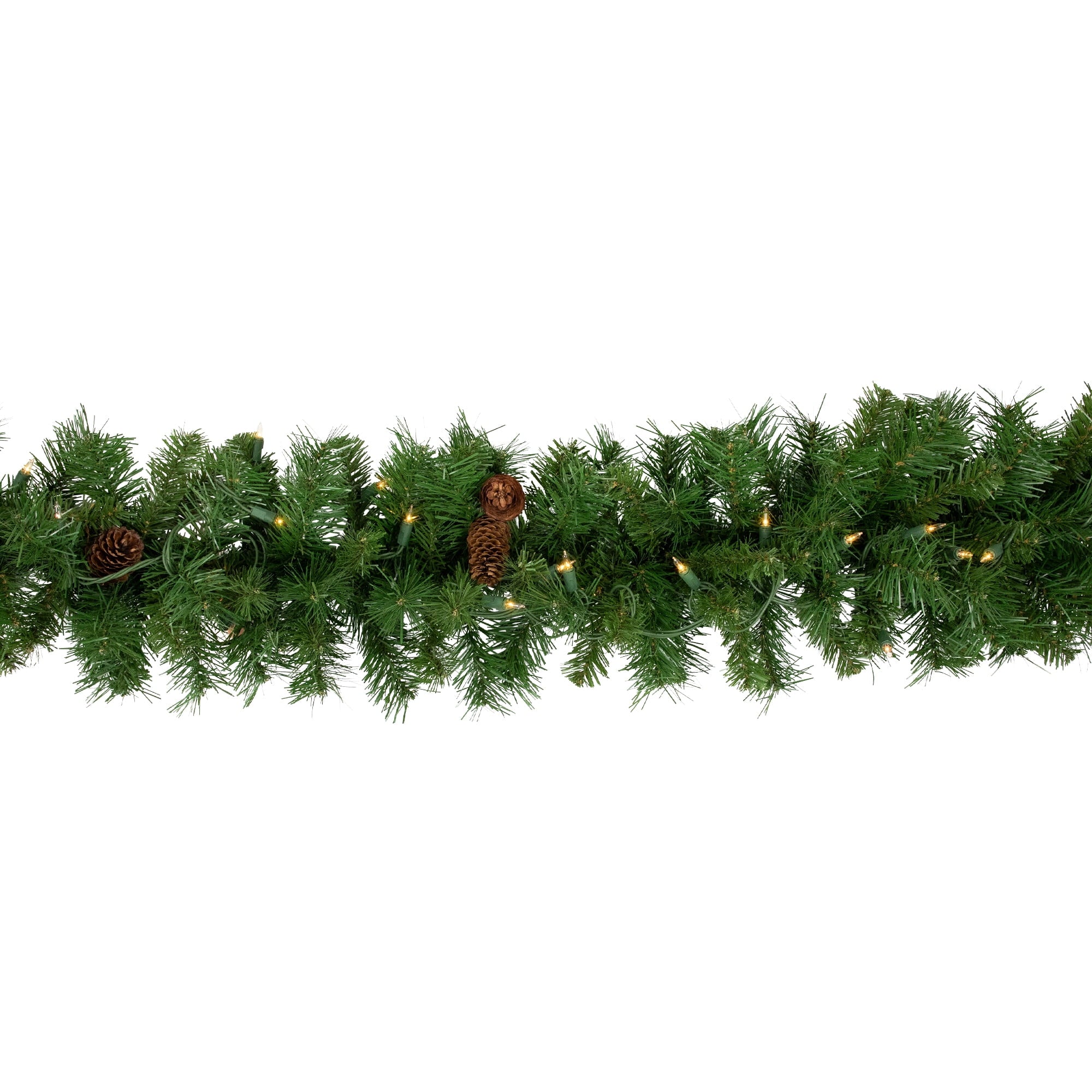 Northlight 9' x 14" Prelit Dakota Red Pine Artificial Christmas Garland - Clear Lights