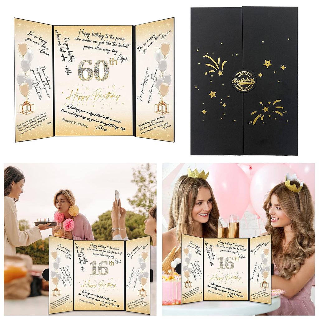 Pebbuoy Happy Birthday Signature Book Creative Birthday Guest Book Perfect Size Widely Applicable Birthday Signature Book Party Decoration