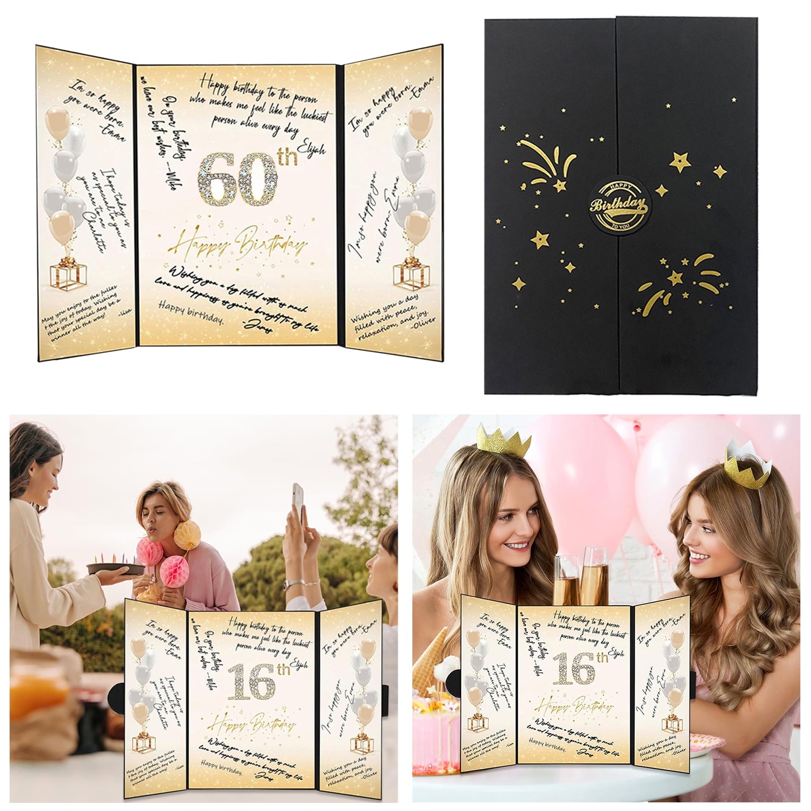 Pebbuoy Happy Birthday Signature Book Creative Birthday Guest Book Perfect Size Widely Applicable Birthday Signature Book Party Decoration