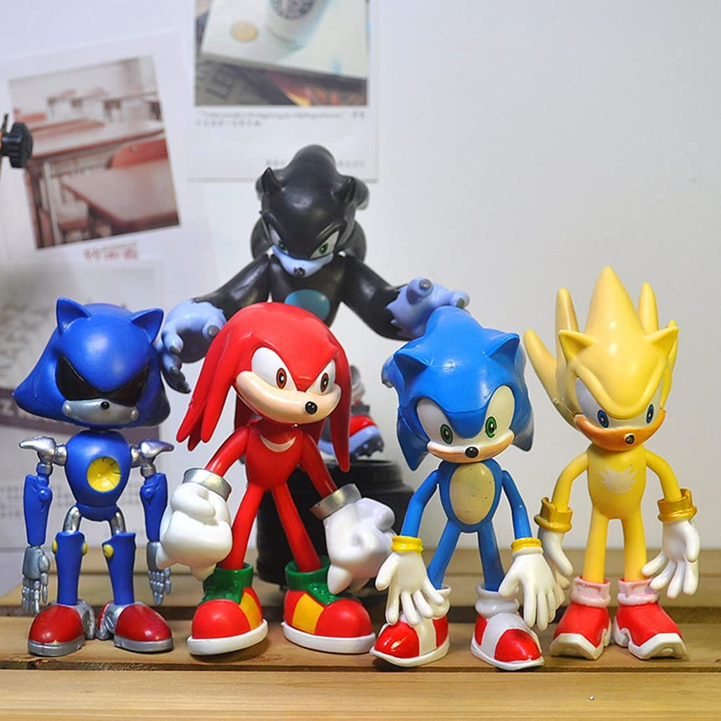 Sonic Hedgehog Cake Toppers, by J&G (5 Count)