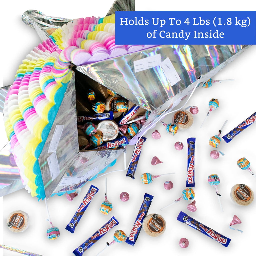 Mexican Piñata (Large 32 inches) - Authentic Handmade Large Pinata for Birthday Party - Piñatas para Cumpleaños - Unicorn Pinata - Unicorn Party Supplies
