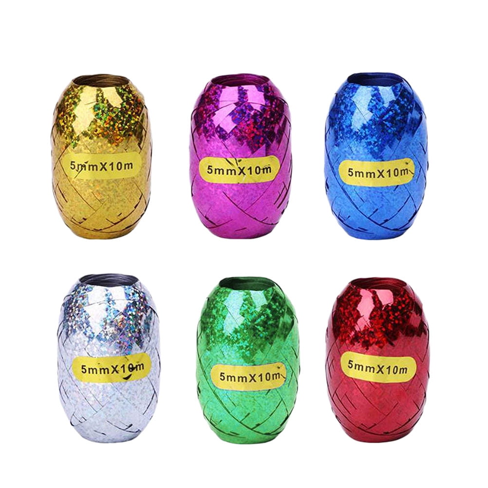 Worgeous 36 Pcs  10m  Balloons Ribbons Handmade Curling Ribbons Gift Wrap Ribbons Accessories (6 Color Mixed)