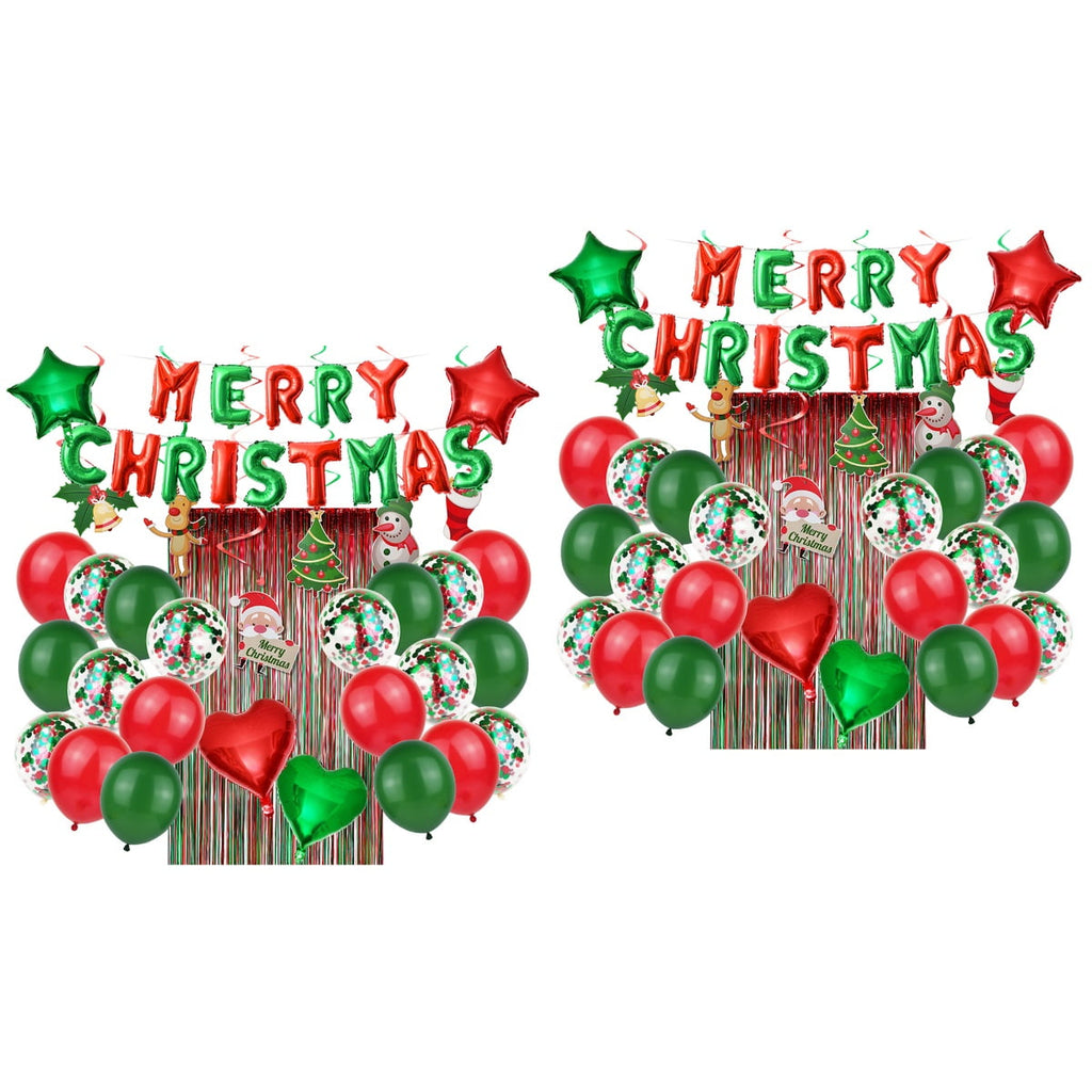 2 Sets of 46Pcs Aluminium Foil Balloons Decorative Balloons Christmas Ornament