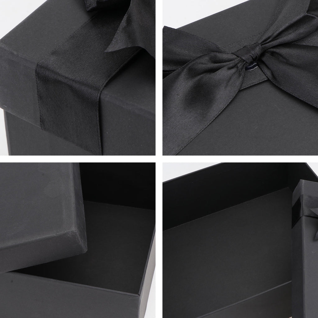 Masteelf Black Gift Box for Wrapping Presents Made of Durable Paper Ideal for Valentine's Day Christmas and More 1 Pc