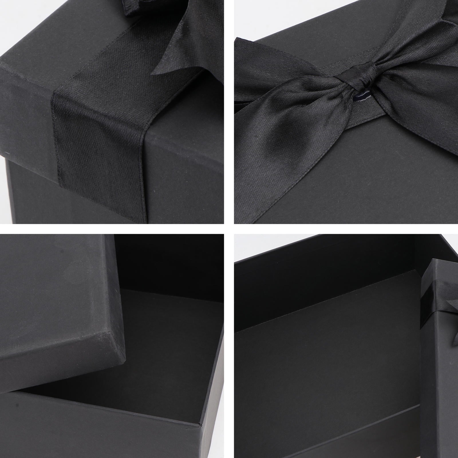 Masteelf Black Gift Box for Wrapping Presents Made of Durable Paper Ideal for Valentine's Day Christmas and More 1 Pc