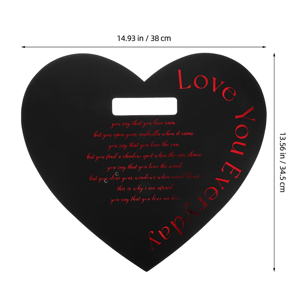 HEMOTON 20pcs Valentine's Day Flower Box Heart Shaped Flower Tote Single Rose Bouquet Portable Floral Box Handheld Wrapping Box