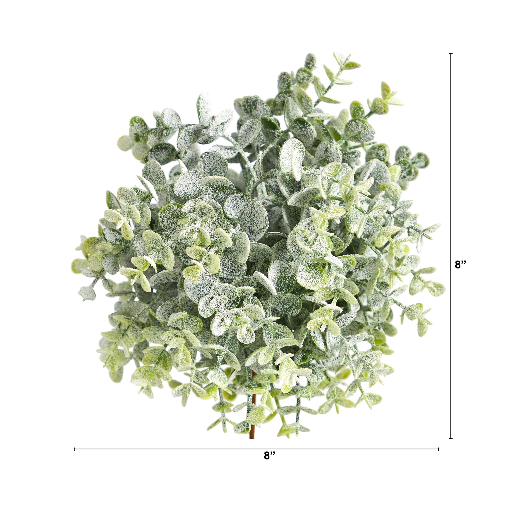 Nearly Natural 8in. Frosted Eucalyptus Decorative Artificial Ball (Set of 3)