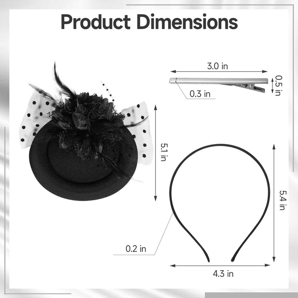 8 Pcs Fascinators Hats Tea Party Hats for Women Girls,Flower Feathers Mesh Hat for Cocktail Party Church Wedding Christmas