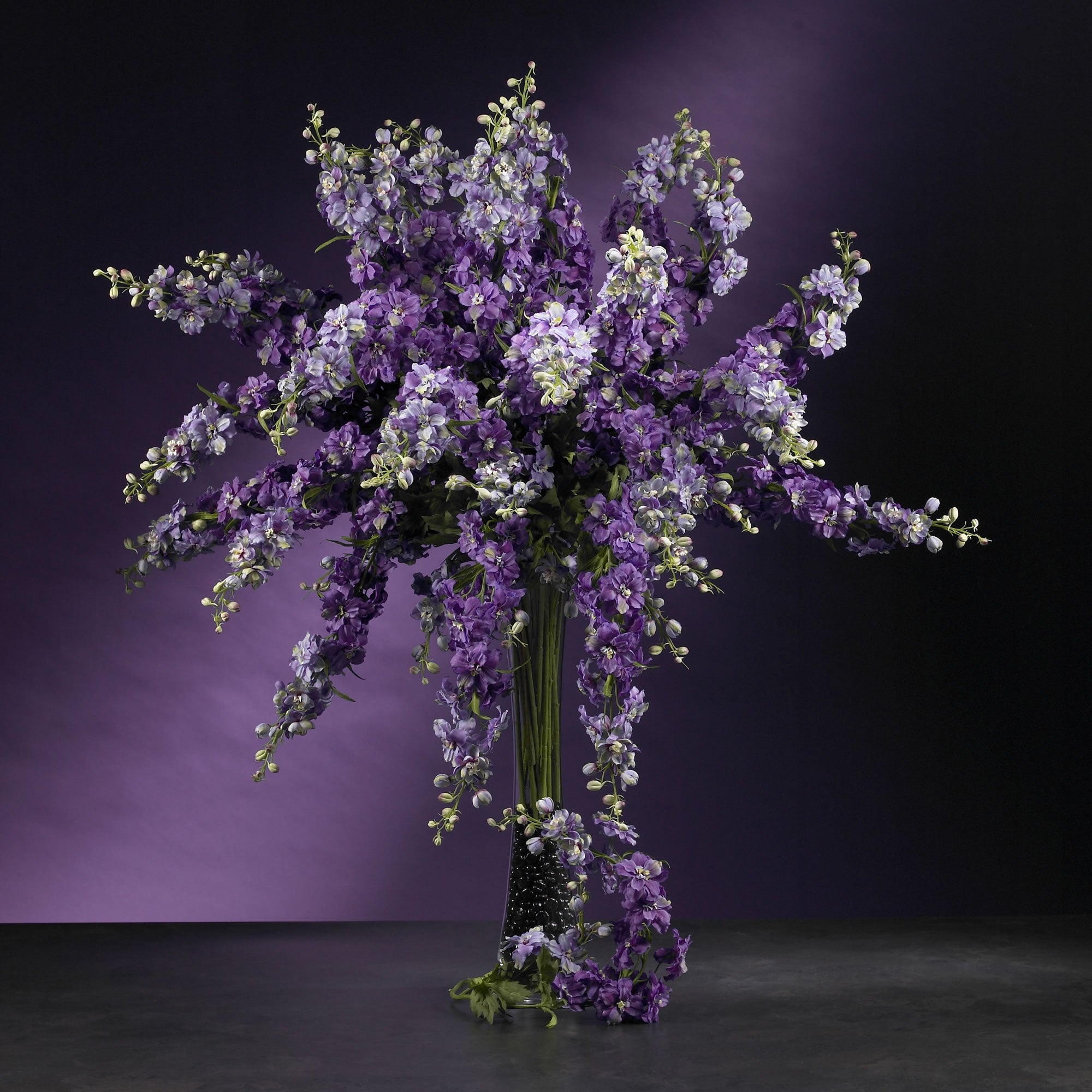 Nearly Natural 38.5" White Delphinium Stem Artificial Flower, 12pc