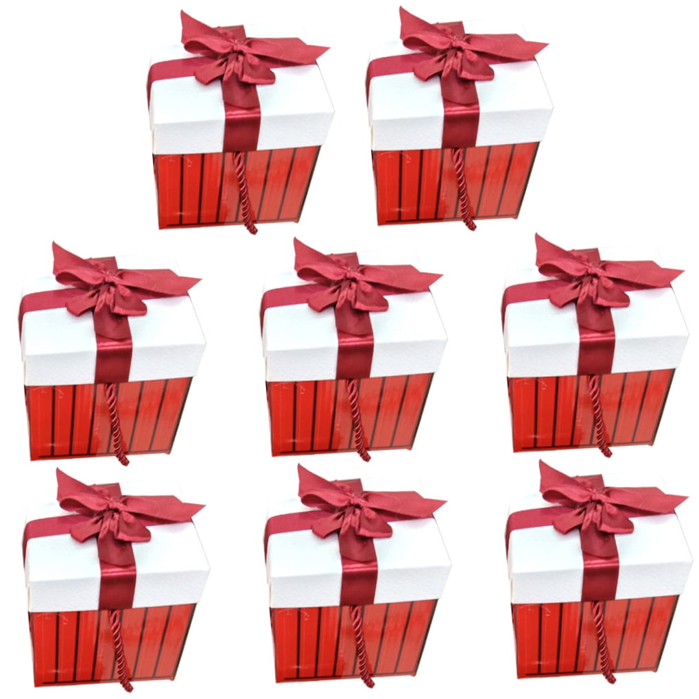 Niceauty 8Pcs Creative Present Box Red Apple Boxes for Presents Chic Design for Family Gift Storage