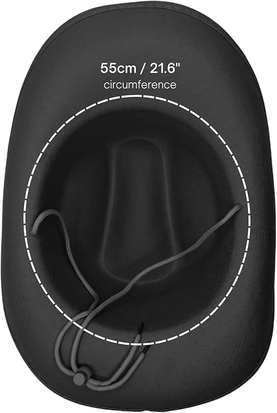 4 Pack Black Cowboy Hats Party Pack (Kid Size) - Felt Bulk Cowboy Hats, Cowgirl Hats for Women Bachelorette Party Decorations by 4E's Novelty