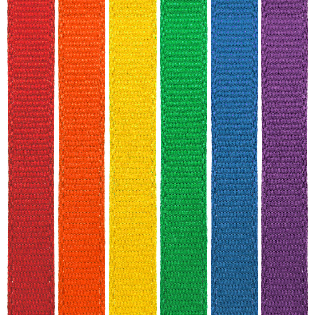 Gwen Studios 3/8" Grosgrain Ribbon, 6 Rainbow Colors, 600 Yards