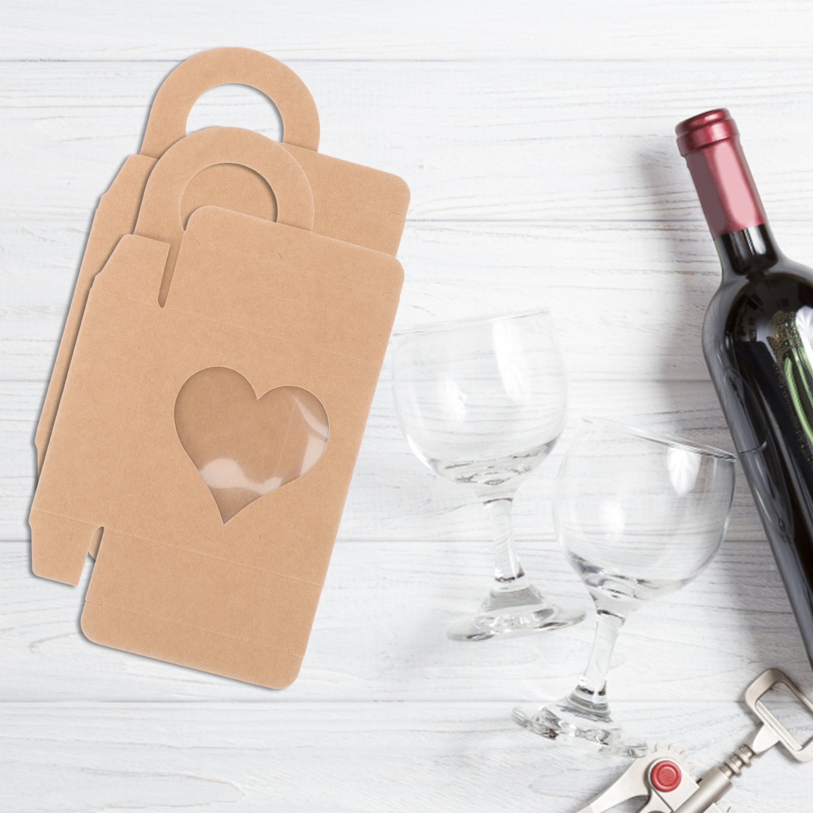 Set of 2 Decorative Storage Case Wine Boxes for Shipping Bottle Gift Decoration
