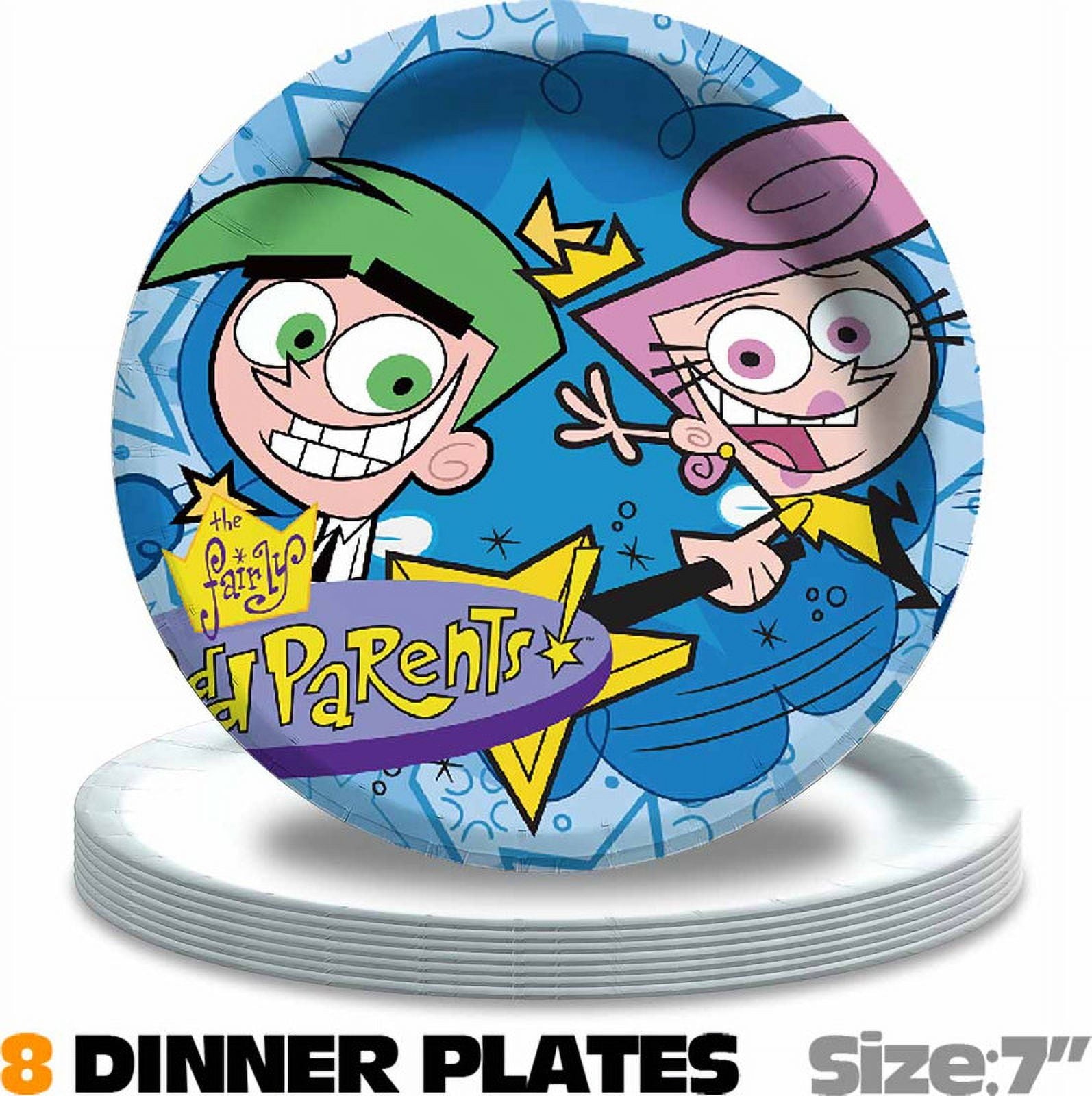 The Fairly OddParents Balloons Tableware Party Supplies Decor Birthday Cake Topper Decorations Tapestry Decor