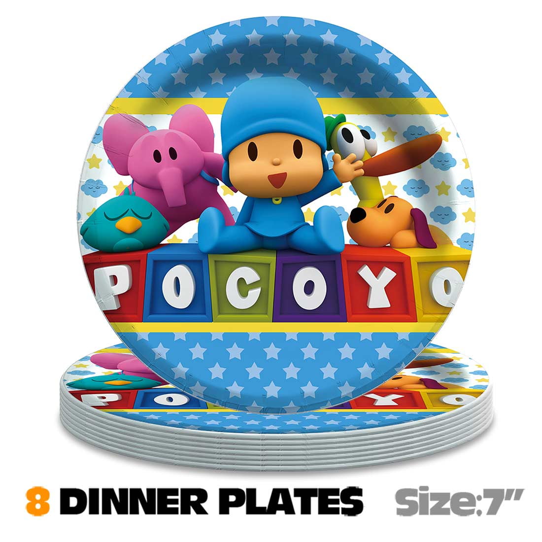 Pocoyo Party Supplies Decor Tableware Backdrop Banner Cake Topper Balloons Birthday Decorations