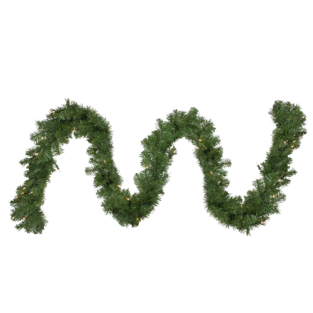 9' x 10" Pre-Lit Windsor Pine Artificial Christmas Garland - Clear Lights