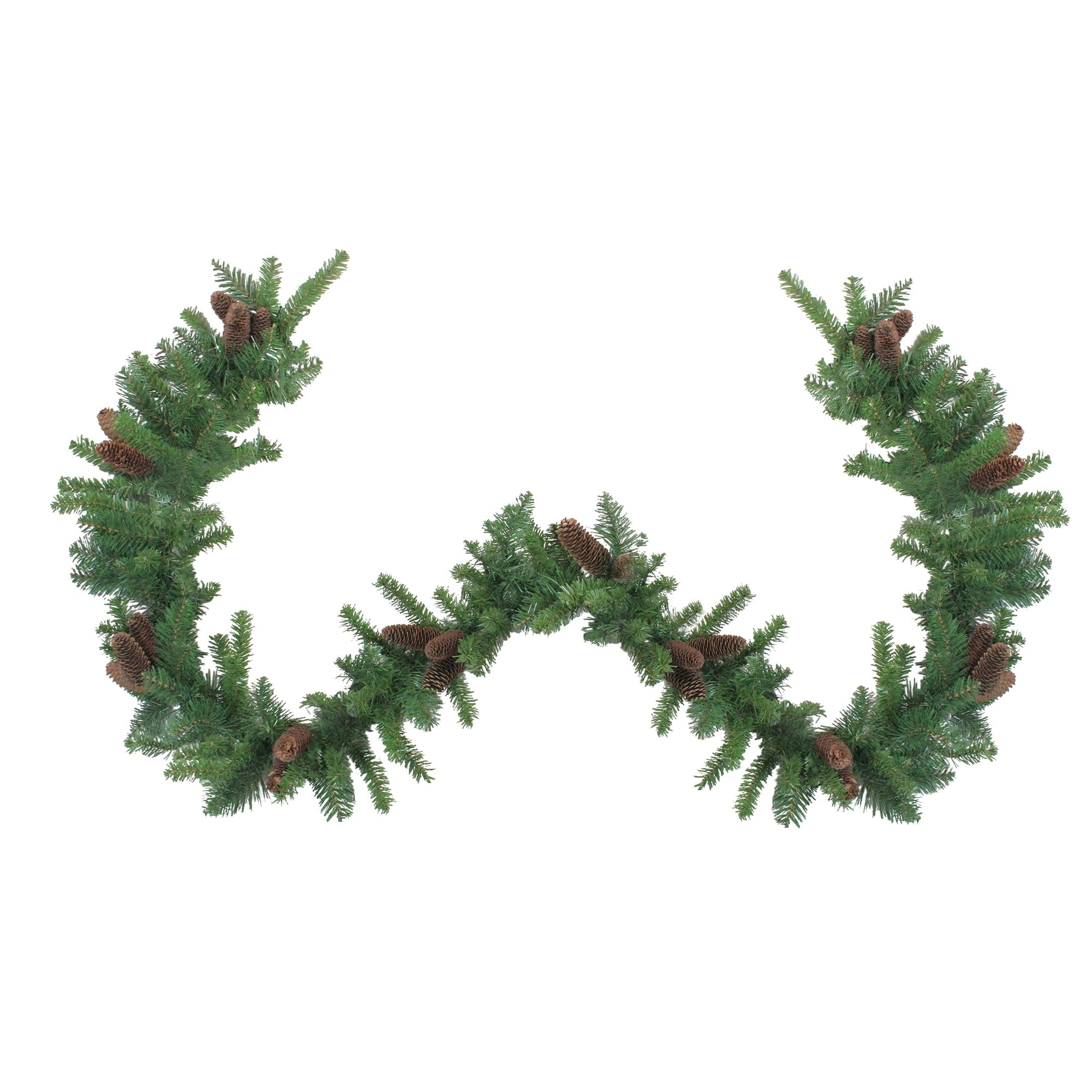 9' x 12" Dakota Red Pine Artificial Christmas Garland with Pine Cones - Unlit