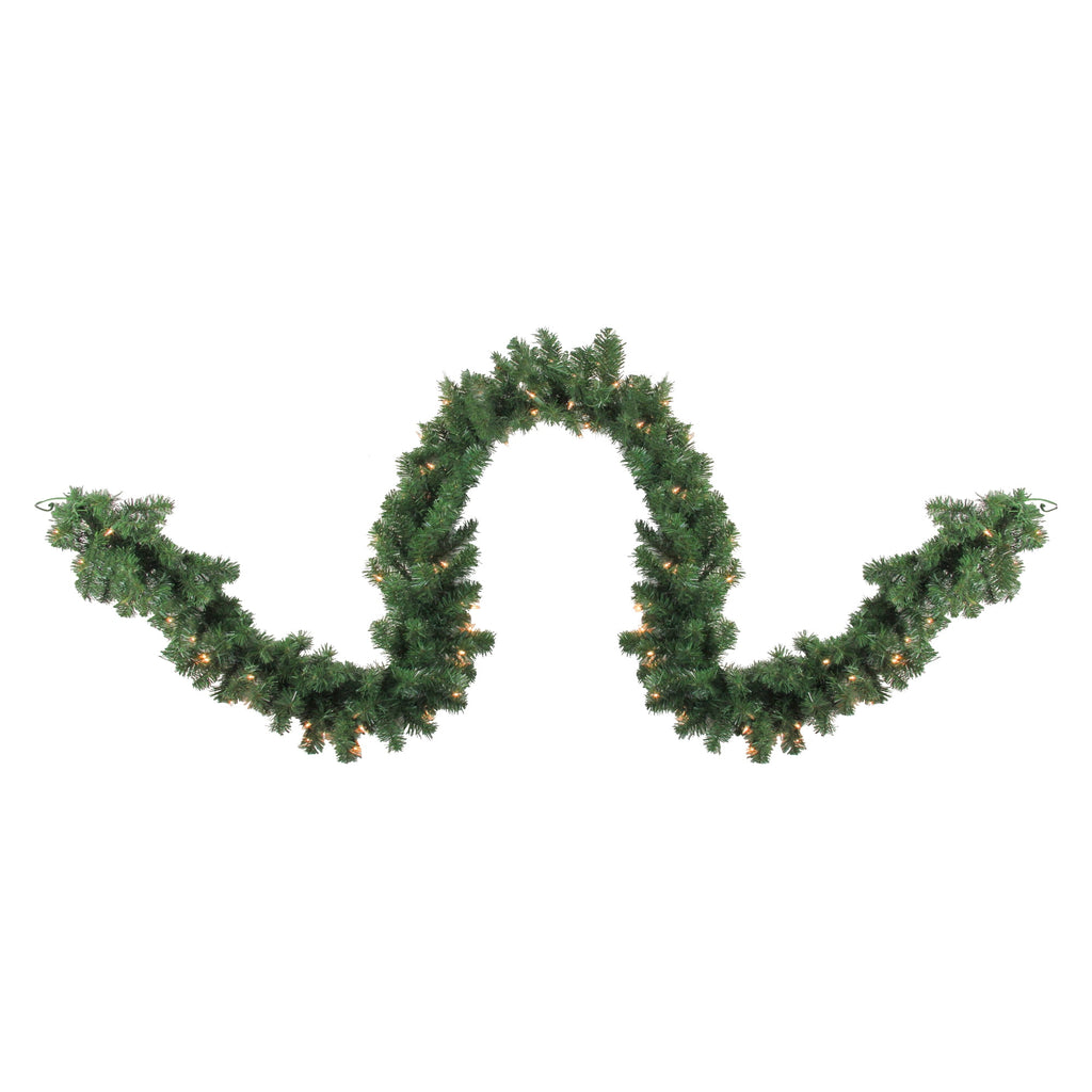 9' x 12" Pre-Lit Deluxe Windsor Pine Artificial Christmas Garland - Clear Lights