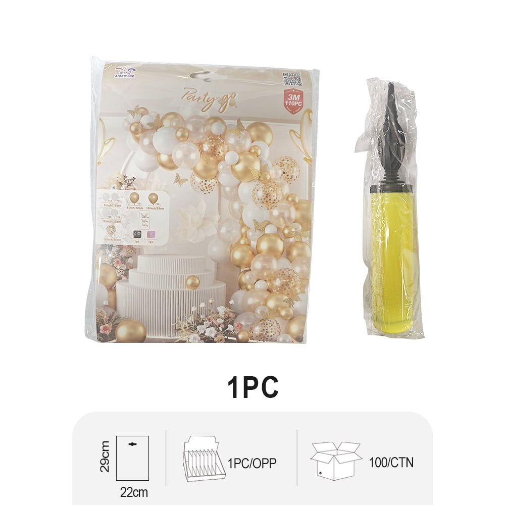 Light luxury gold+dynamic butterfly: balloon set with air pump, time-saving and high-end layout, 111 pieces to fill the atmosphere