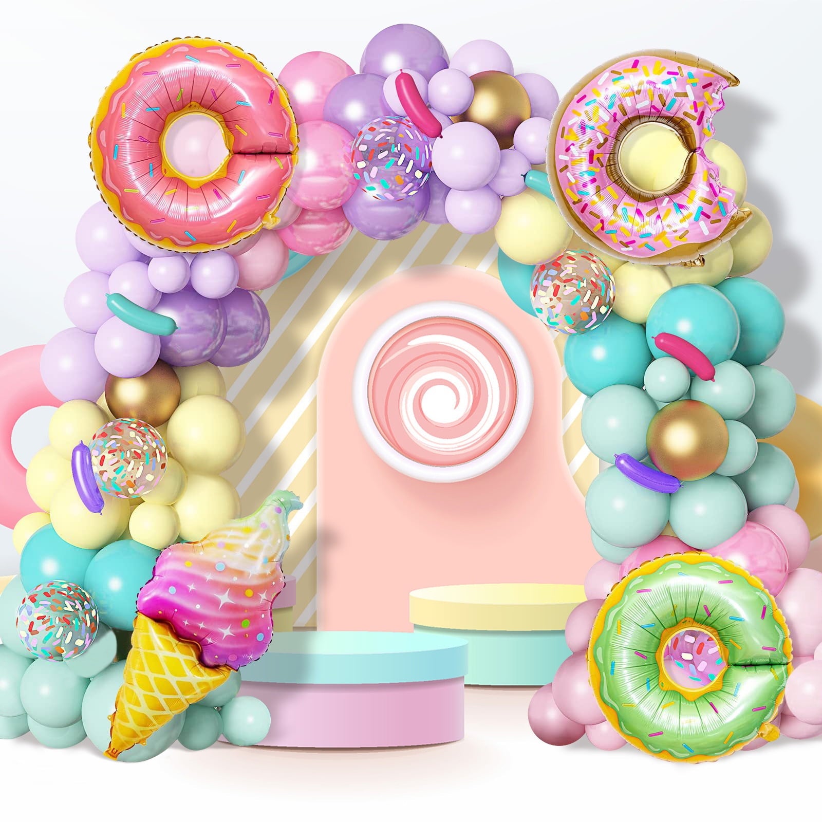 Balloon Arch Kit 8.2ft 5ft Adjustable Balloon Arch Stand Set with Water Fillable Base Balloon Clips Pump Knotter Reusable Balloon Arch Frame DIY Party Supplies for Wedding Birthday