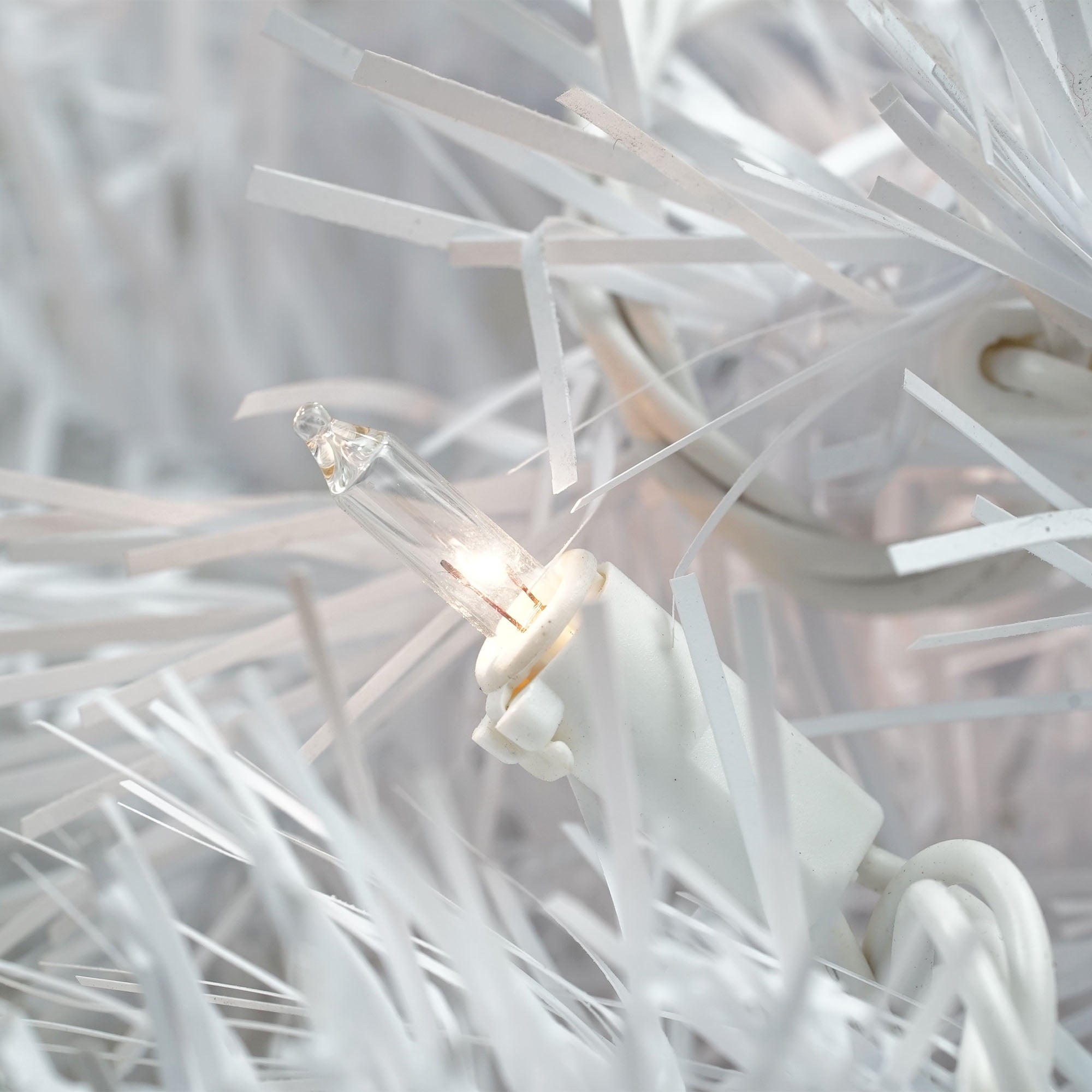 9' x 12" Pre-Lit White Crystal Spruce Artificial Christmas Garland - Clear Dura Lights