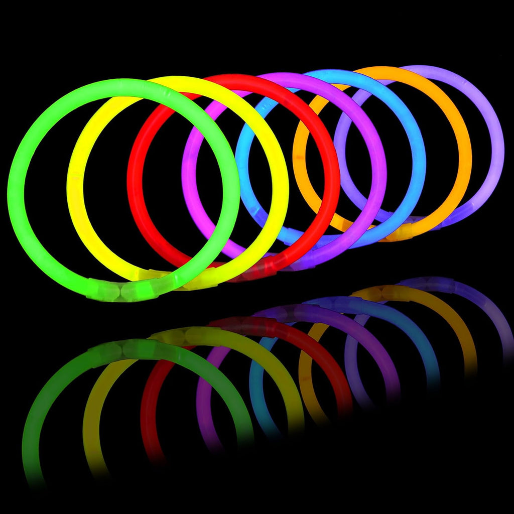 Ayieyill 300pcs Glow Sticks Bulk Party Pack 8" Halloween Glow Sticks for Kids Glow in the Dark Party Supplies
