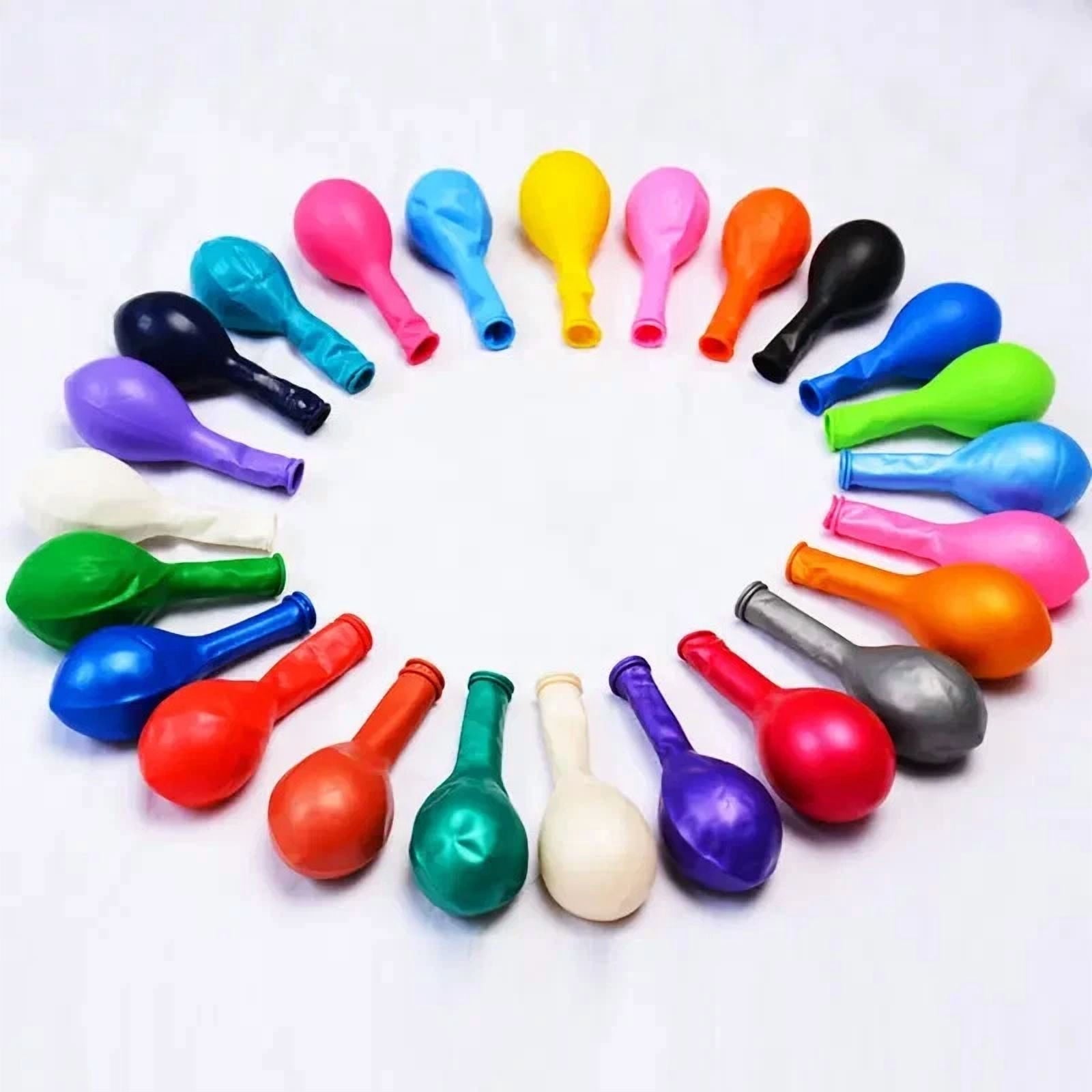 12” Thick Assorted Color Round Balloons - 100 Pcs With Hand Pump For Party & Dec