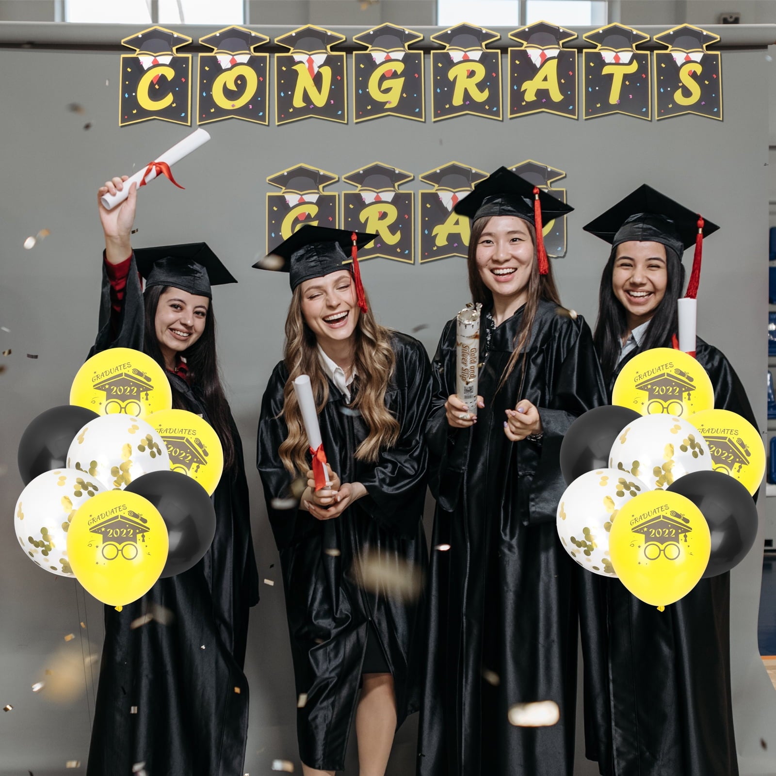 Prom Suit Suits Graduation Party Decorations Backdrop Alphabet Balloons 2022 Ceiling Letter Ornament Supplies