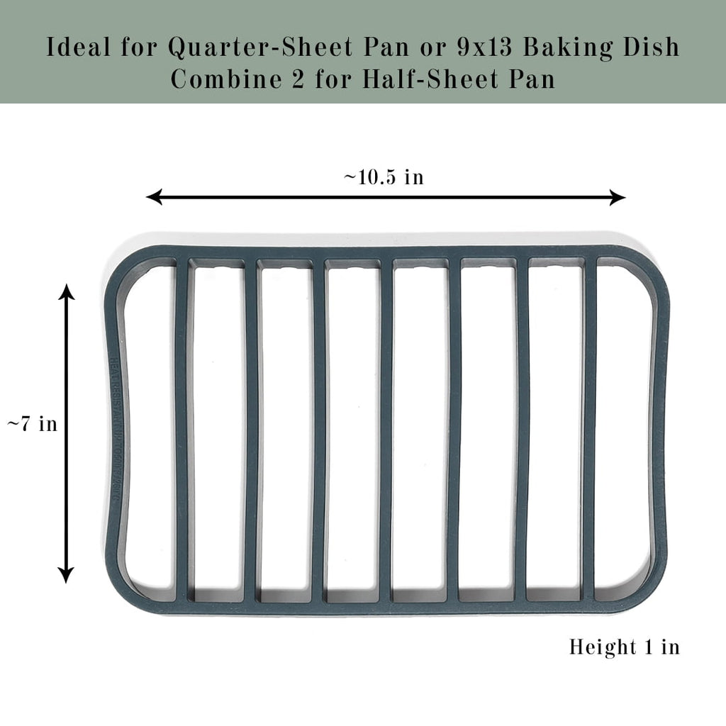 The Silicone Kitchen Silicone Roasting Cooling Rack Pan for Oven ?Dishwasher Safe, BPA Free, Non-Toxic (2 Pk, 7?x10.75? each)
