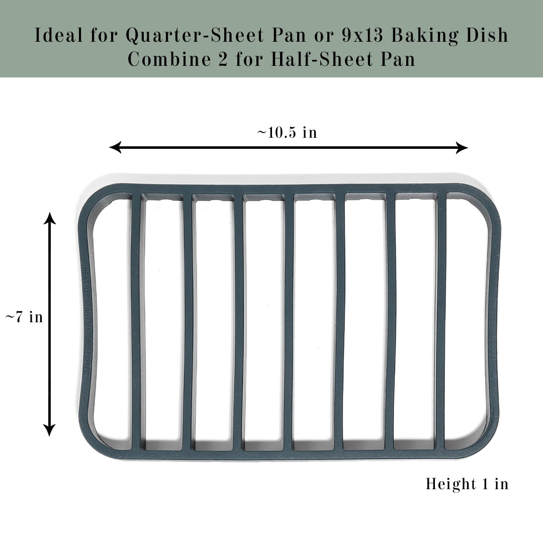The Silicone Kitchen Silicone Roasting Cooling Rack Pan for Oven ?Dishwasher Safe, BPA Free, Non-Toxic (2 Pk, 7?x10.75? each)