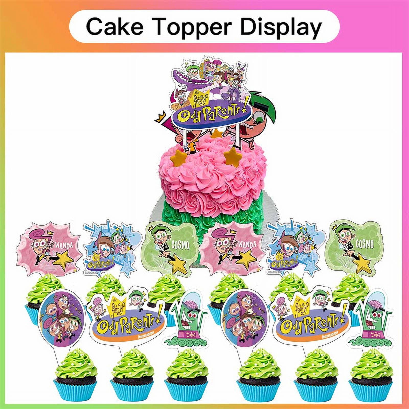 The Fairly OddParents Balloons Tableware Party Supplies Decor Birthday Cake Topper Decorations Tapestry Decor