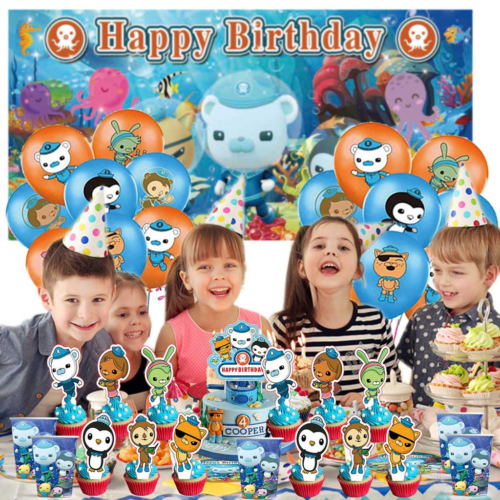 Octonauts Party Supplies Birthday Plates Balloons Decorations Cake Topper Tableware Banner Backdrop Decor