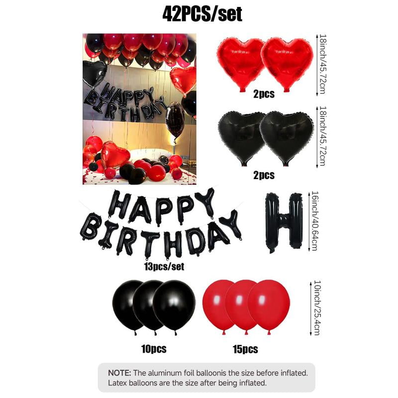 Happy Birthday Balloon Set, Balloon Decorative Kit, Birthday Party Decoration Supplies, Party Scene Decoration Supplies, Balloon Letter Kit, Balloon Decorations Kit
