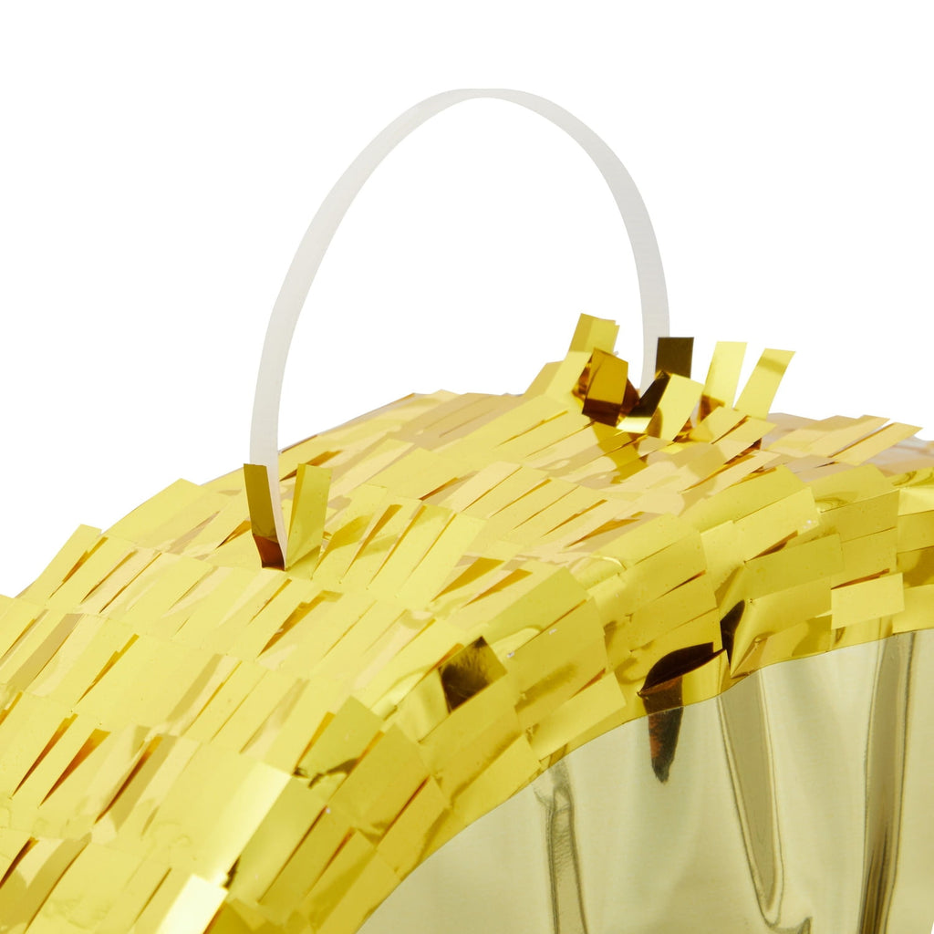Juvale Gold Foil Number 3 Pinata for Kids Ages 3-14 Birthday Party Decorations, Centerpieces, Anniversary Celebrations, Small (11.1 x 2.9 x 16.1 In)