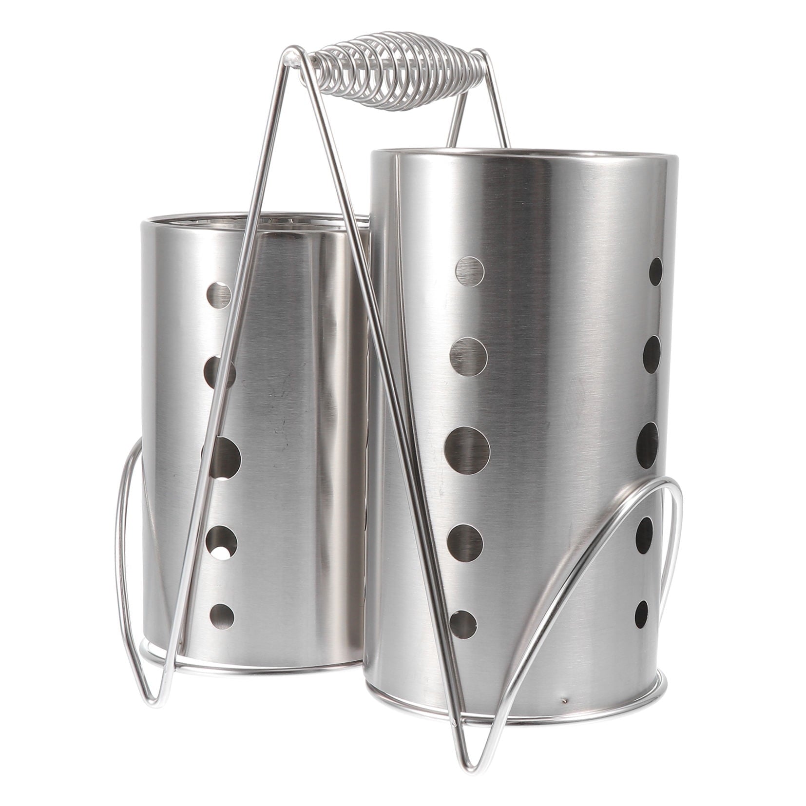 FUTUREORYY 4Set Kitchen Utensils Holders Stainless Steel Silverware Drainer Home Use
