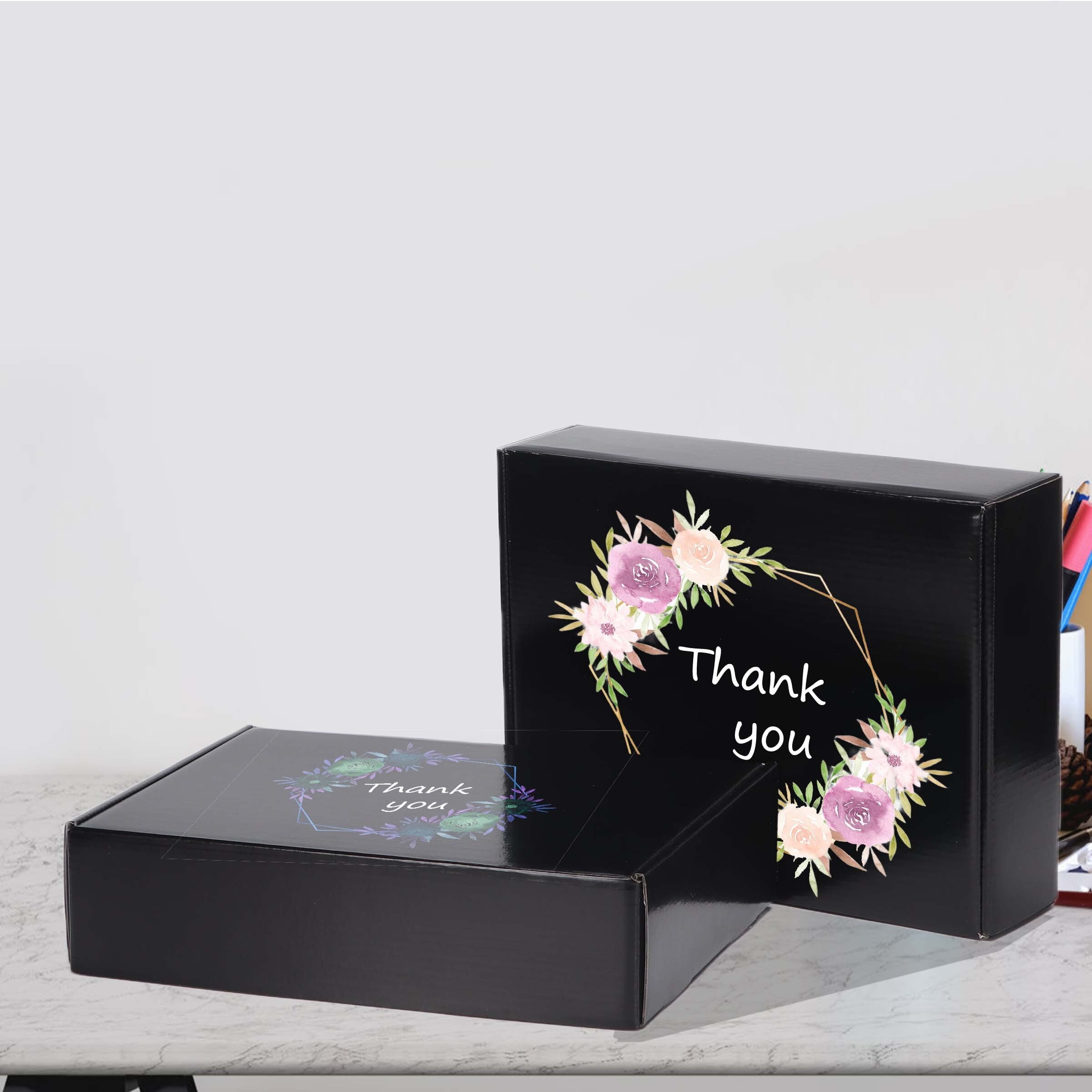 12x9x3 Shipping Boxes, 20 Packs Gift Boxes for Shipping Business Party, Black