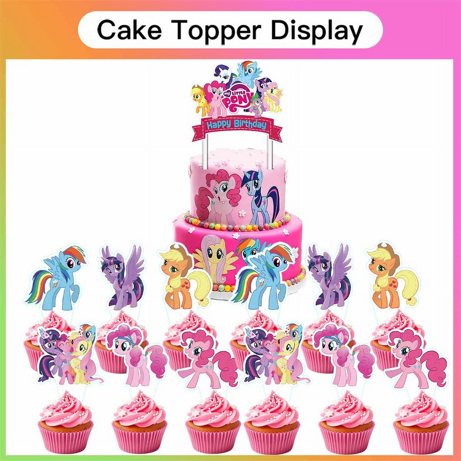 My little pony Birthday Party Supplies Balloons Paper Plates Decoration Cake Topper Decor Tableware Banner Backdrop