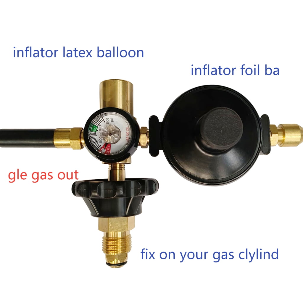 Osdhezcn Helium Balloon Filler for CGA580 Tank Valves Helium Balloon Inflator Regulator