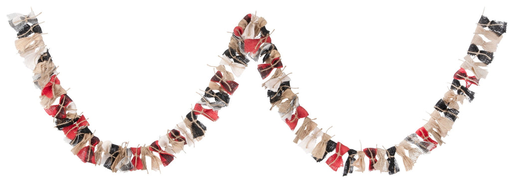 Love, Laugh, Craft Rag Tie Garland Burlap Project Kit, 2-10'L, Precut Ribbon, Multi-Color