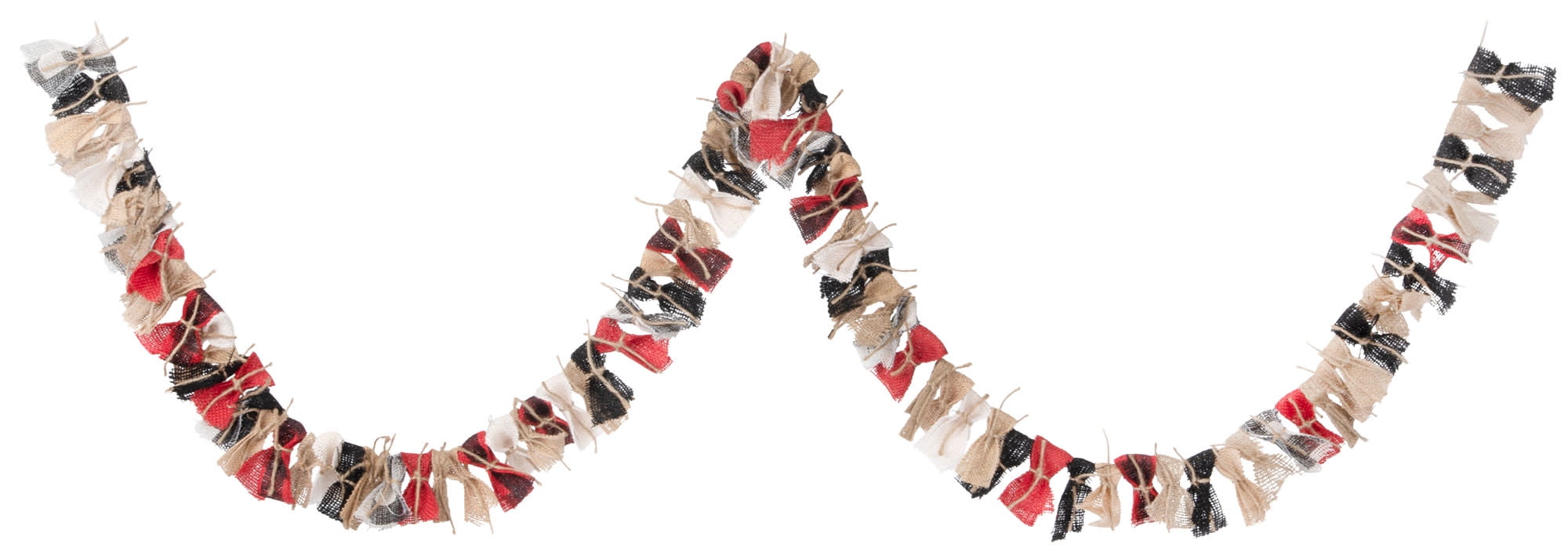 Love, Laugh, Craft Rag Tie Garland Burlap Project Kit, 2-10'L, Precut Ribbon, Multi-Color