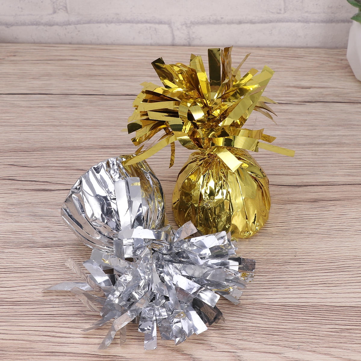 ORDDIART 6Pcs Golden 6Pcs Silver Blocks Decorative Balloons Birthday Party