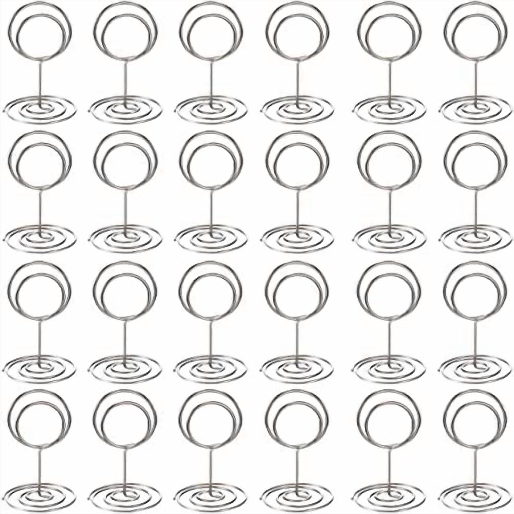 24 Pcs Premium Mini Place Card Holders and 24 Pcs Place Cards, Small Table Card Holder, Cute Table Number Holders, Photo Picture Holders for Centerpieces, Wedding, Party, Birthday