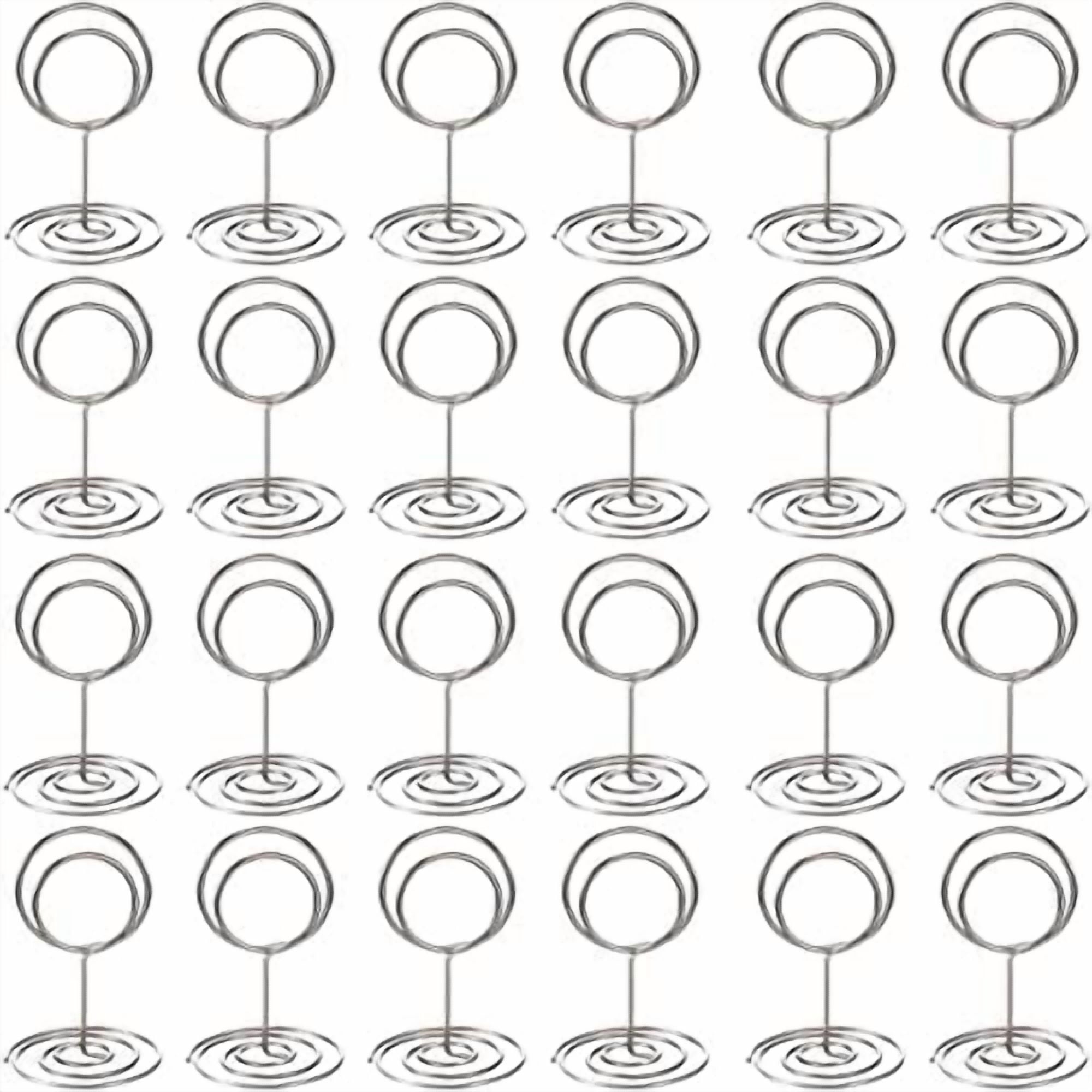 24 Pcs Premium Mini Place Card Holders and 24 Pcs Place Cards, Small Table Card Holder, Cute Table Number Holders, Photo Picture Holders for Centerpieces, Wedding, Party, Birthday